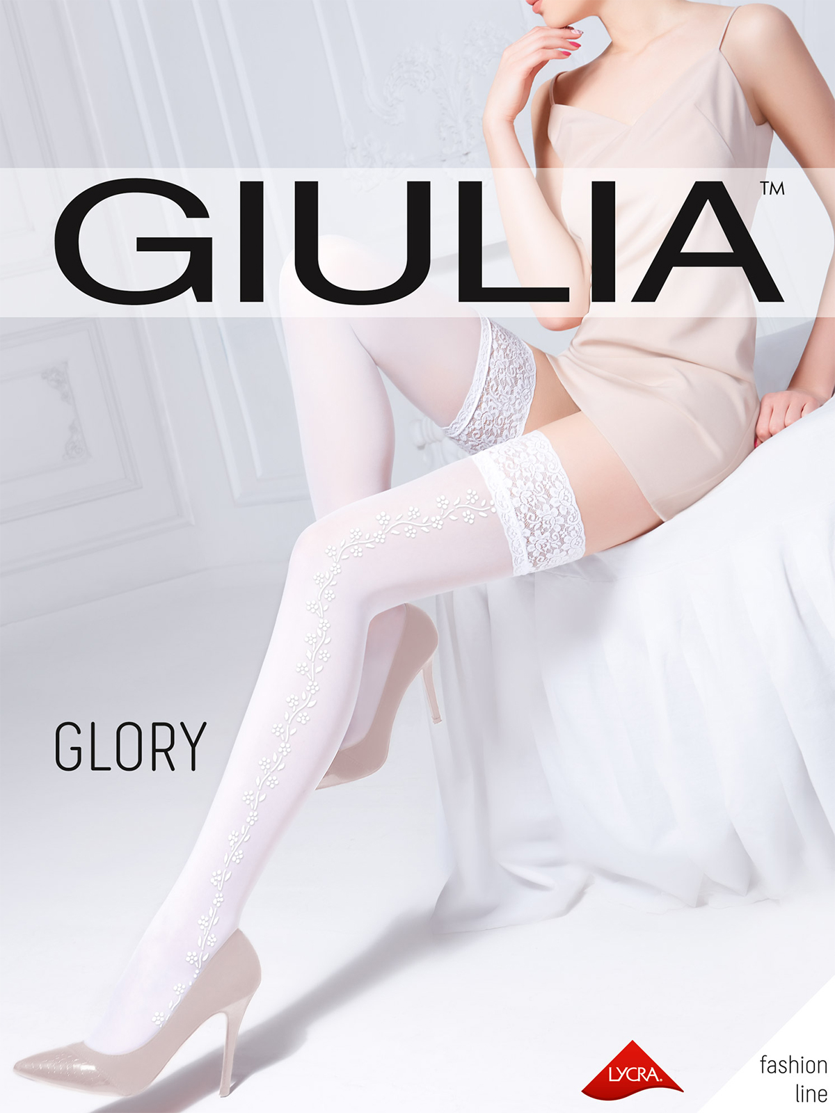 Чулки Giulia GLORY 03 белый