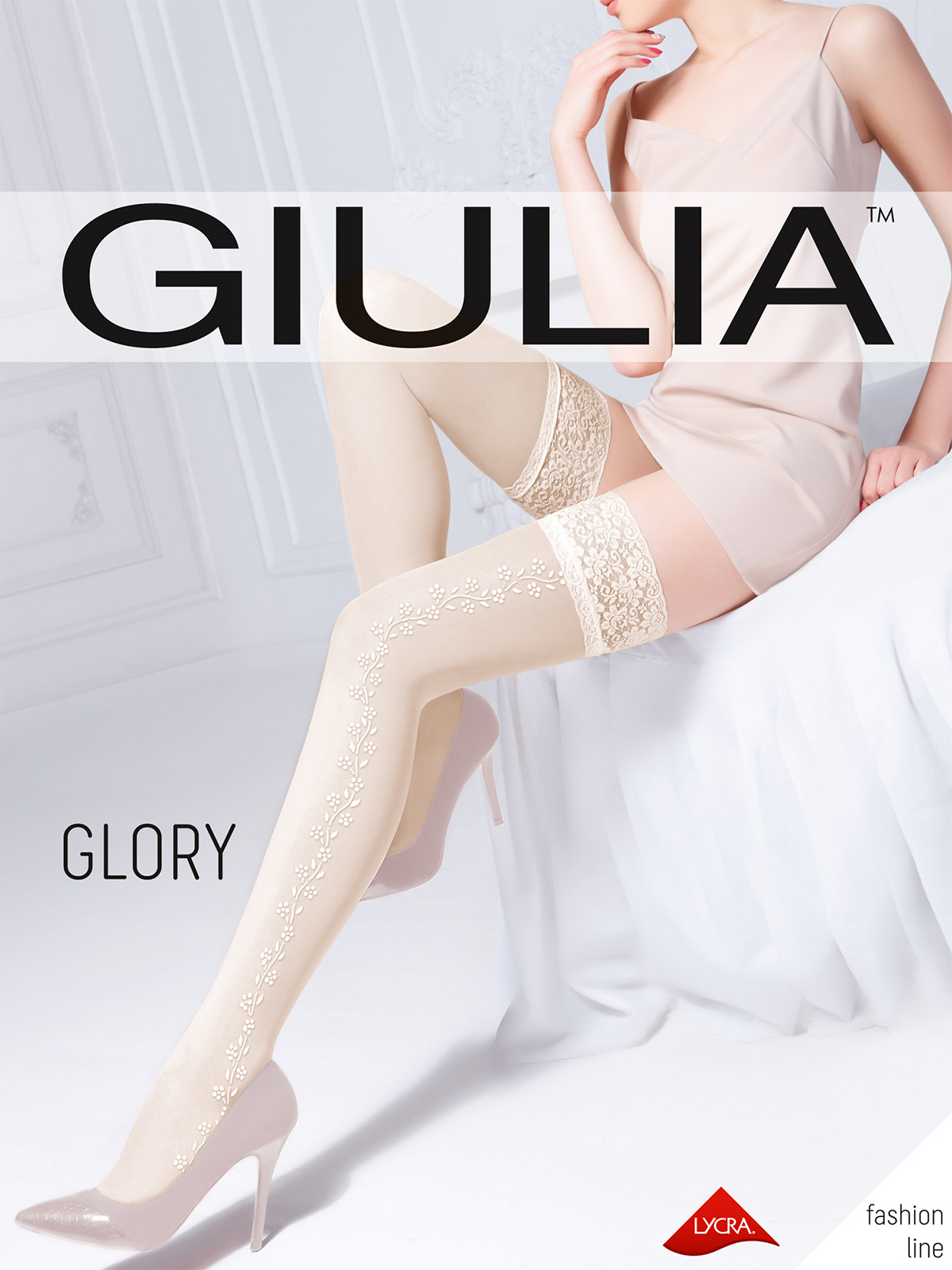 Чулки Giulia GLORY 03 льняной