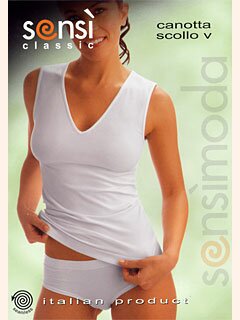Майка CANOTTA SCOLLO V - SENSI